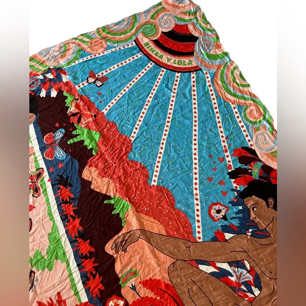Bimba Y Loya Man and Woman Tropical Volcano Colorful Scarf - Picture 4 of 8